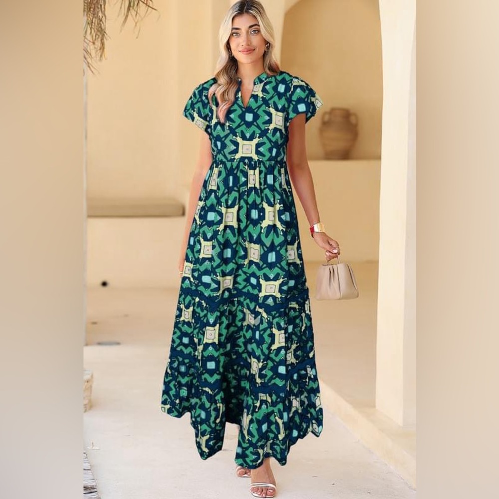 Geometric Maxi Dress